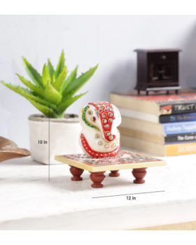 Multicolour Marble Ganesh Idol Multicolour Marble Ganesh Idol
